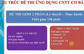 Thi Chứng Chỉ Ứng Dụng Cntt Cơ Bản Hà Nội